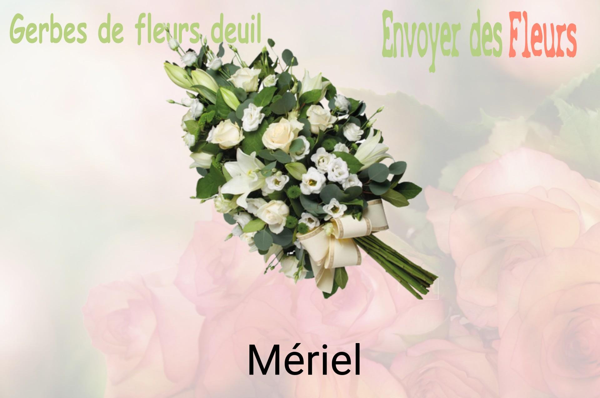 Gerbe de fleurs de deuil livrée à Mériel